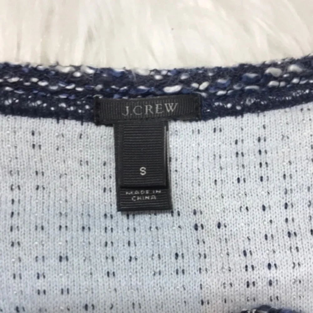 J.Crew blue tweed zip blazer jacket